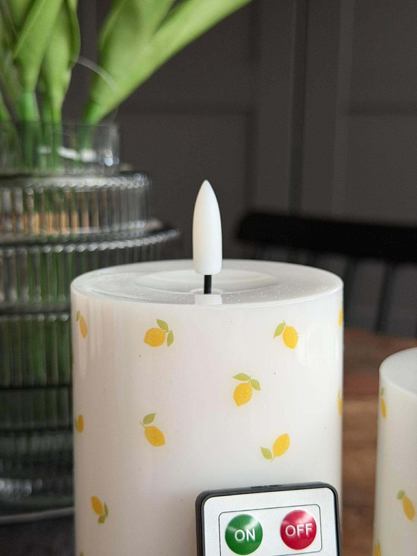 LED Blockljus TWINKLE Citrus - Set med 2 st