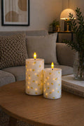 LED Blockljus TWINKLE Citrus - Set med 2 st